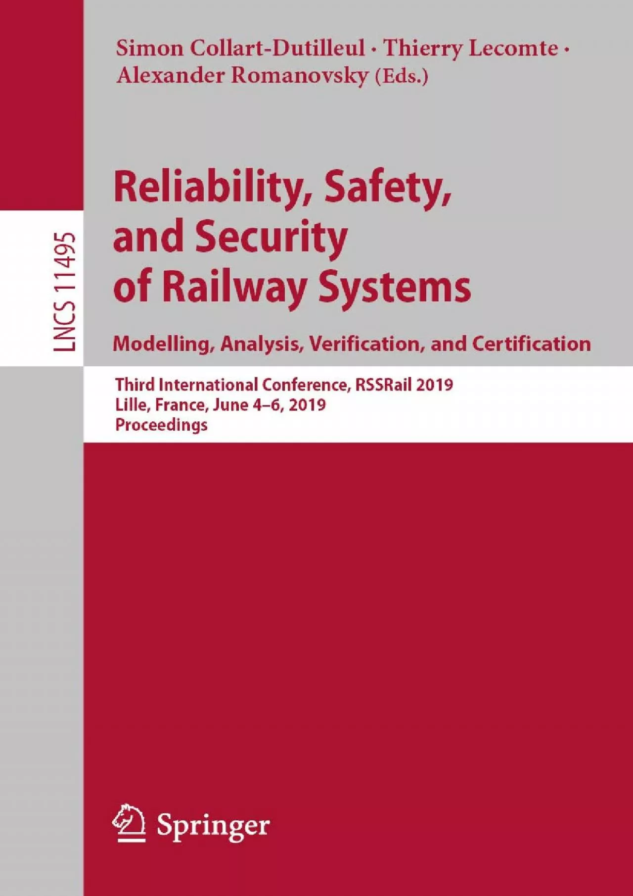 [PDF]-Reliability, Safety, and Security of Railway Systems. Modelling, Analysis, Verification,