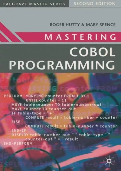[DOWLOAD]-Mastering COBOL Programming (Macmillan Master Series, 42)