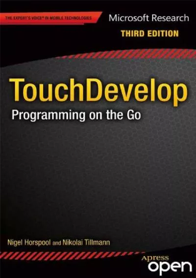 [READ]-TouchDevelop: Programming on the Go (Expert\'s Voice in Web Development)