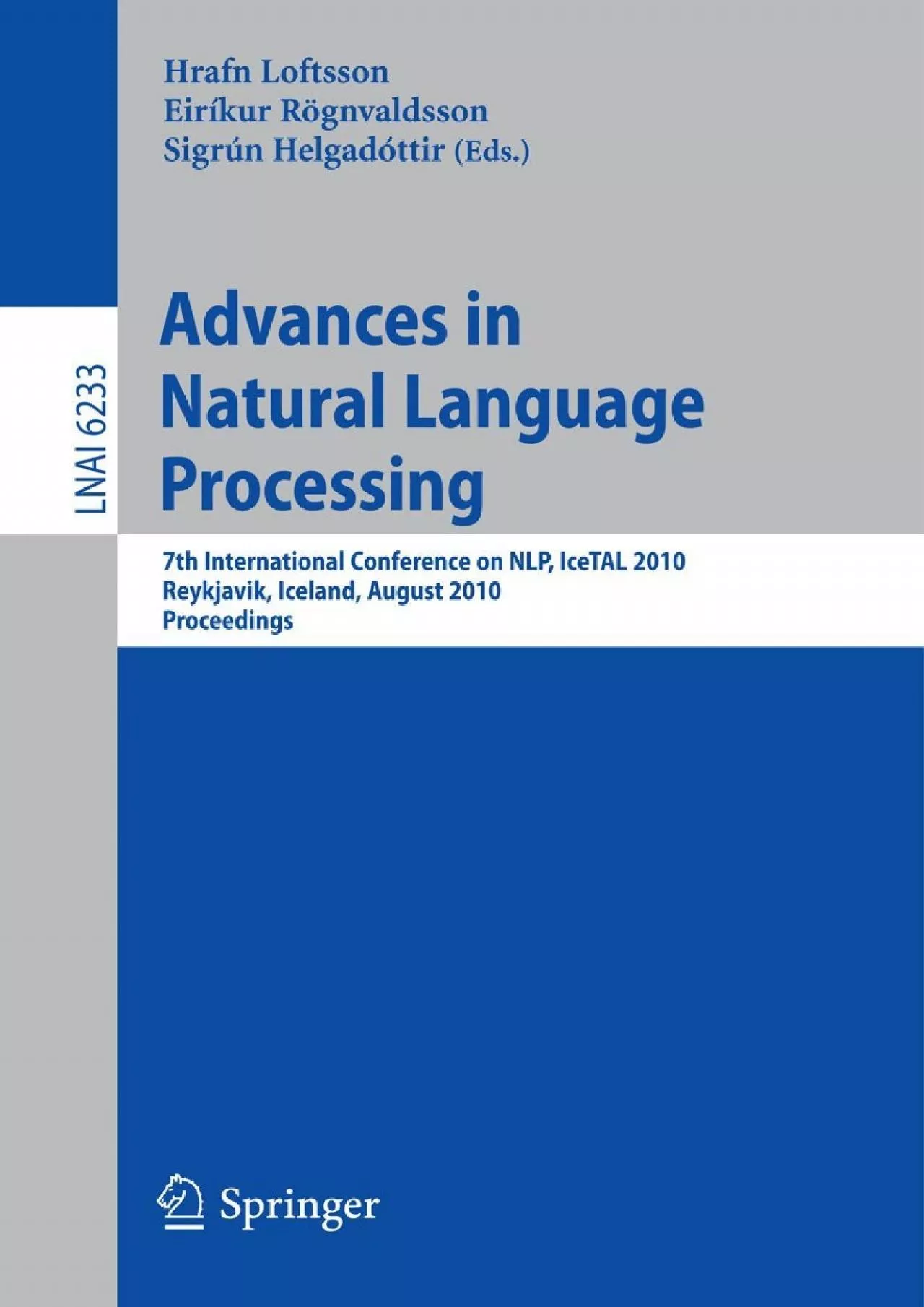 [DOWLOAD]-Advances in Natural Language Processing: 7th International Conference on NLP,