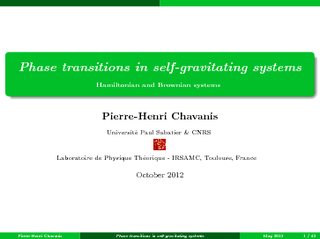 Statisticalmechanicsofclassicalself-gravitatingsystems