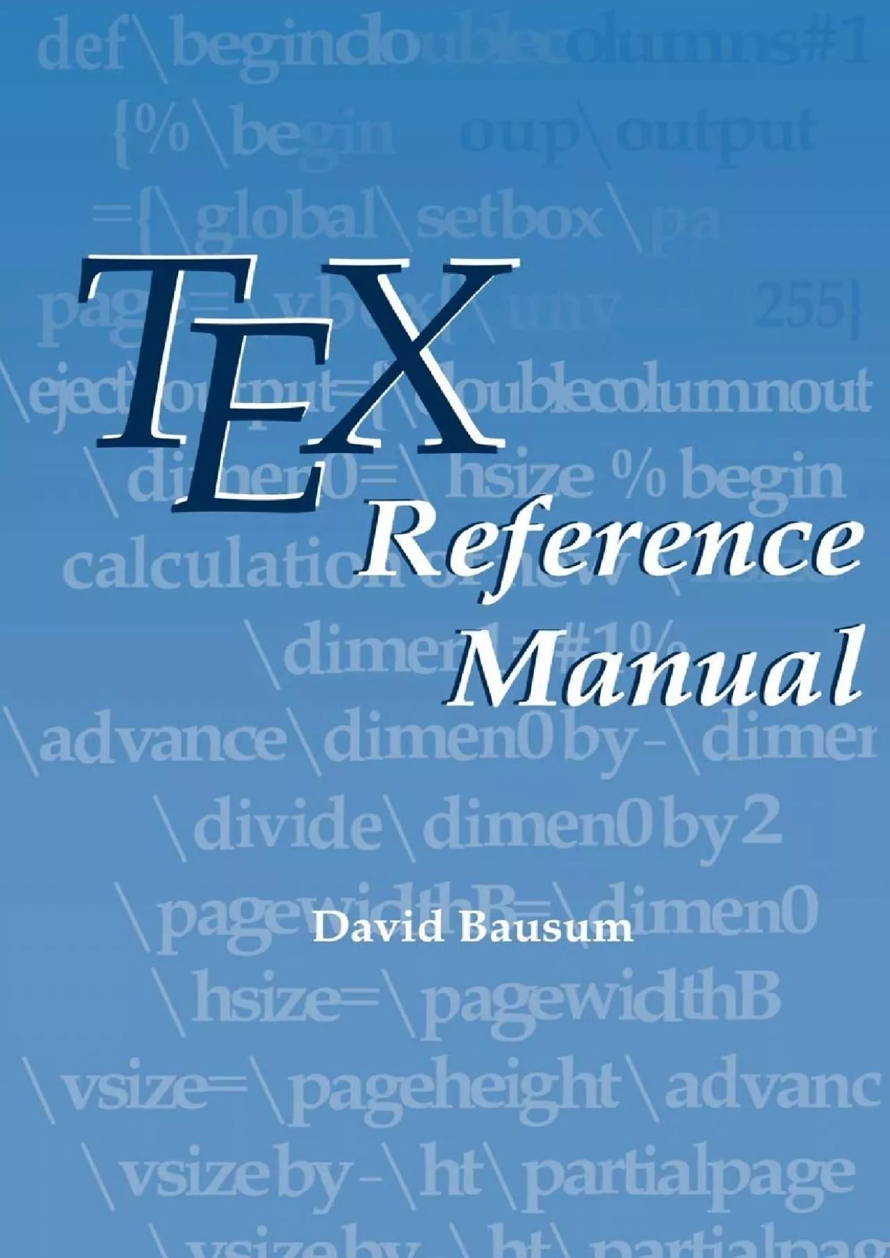 PDF-[DOWLOAD]-TeX Reference Manual