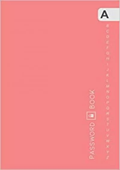 (BOOS)-Password Book: 4x6 Mini Internet Login Notebook Organizer with Alphabetical Tabs Printed | Minimal Design Baby Pink