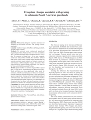 - Ecosystem changes associated with grazing in subhumid grasslands -32