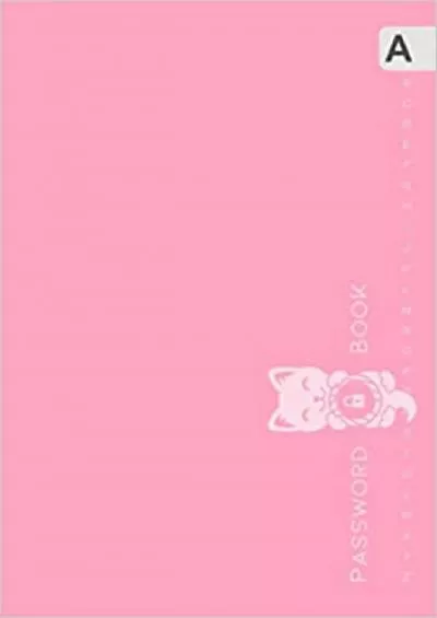 (DOWNLOAD)-Password Book: A5 Medium Password Notebook Organizer | A-Z Alphabetical Tabs Printed | Cute Cat Holding Key Lock Design Light Pink