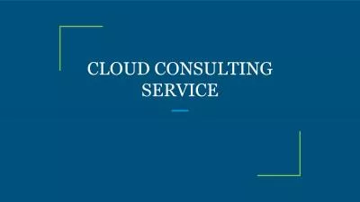 CLOUD CONSULTING SERVICE