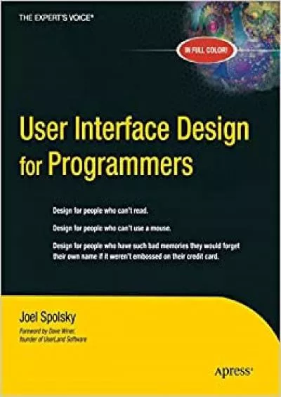 (BOOS)-User Interface Design for Programmers