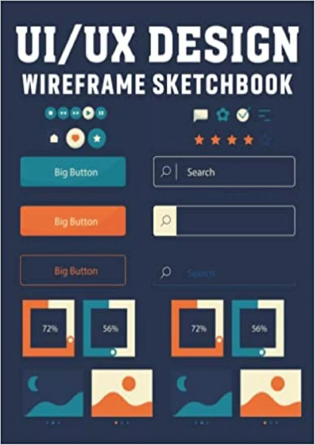 (BOOS)-UI/UX DESIGN WIREFRAME SKETCHBOOK Wireframes dummies Responsive Sketching Notebook