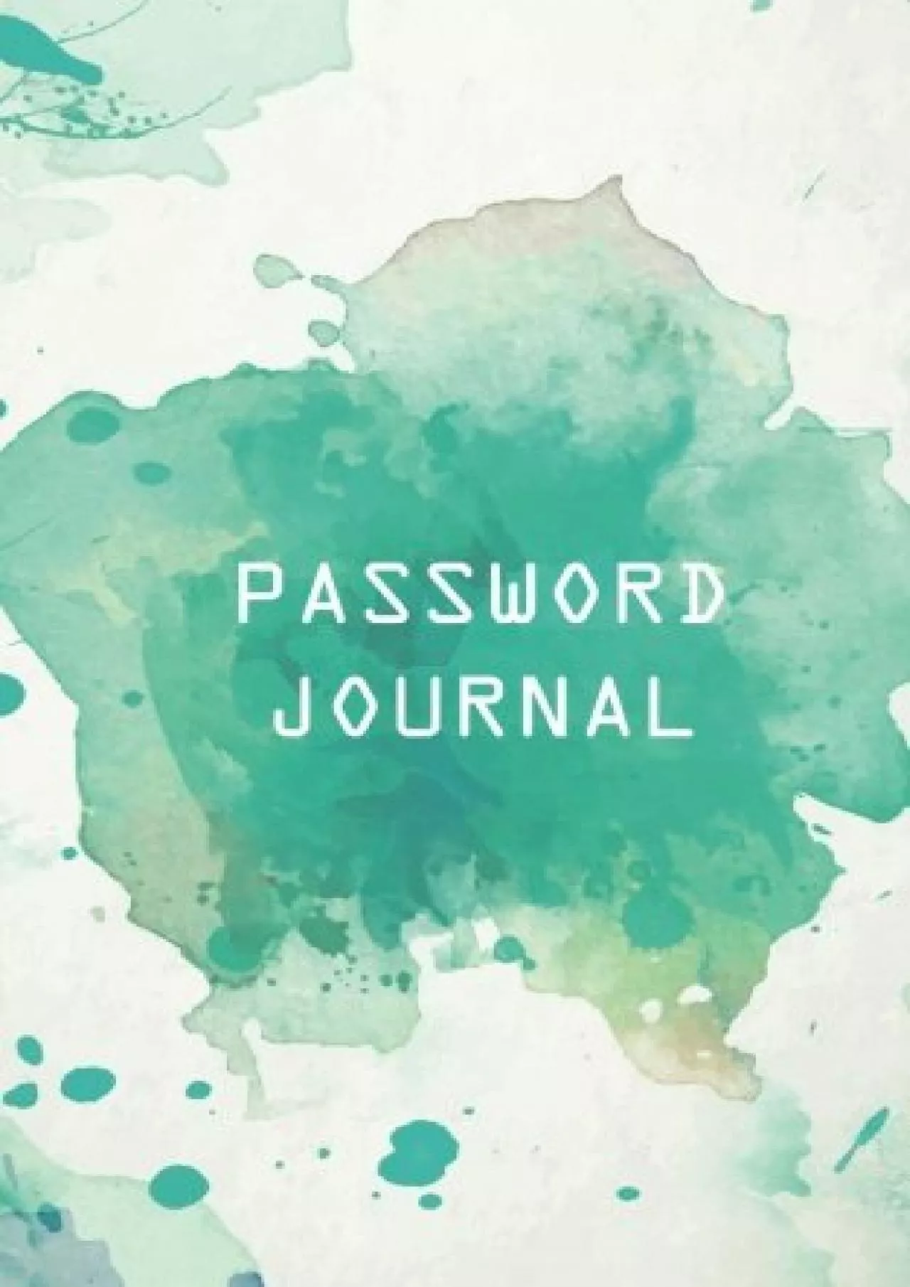 [FREE]-Password Journal: Web Password Logbook - (Green Watercolor) - A Password Journal