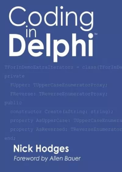 [DOWLOAD]-Coding in Delphi