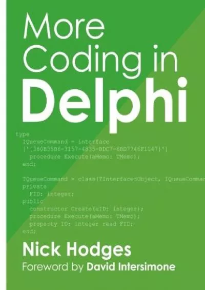 [READING BOOK]-More Coding in Delphi