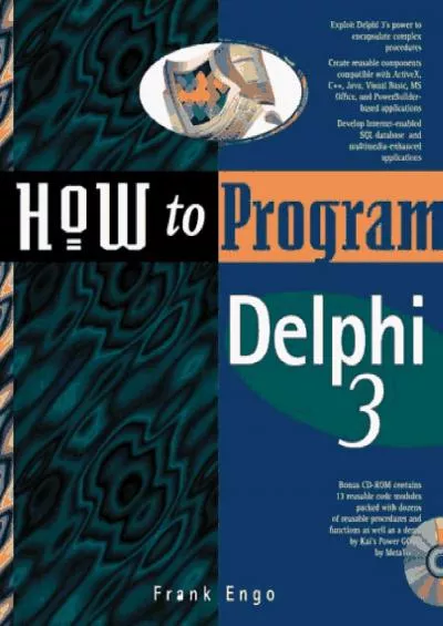 [READING BOOK]-How to Program Delphi 3