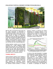 EVALUATION OF VERTICAL GREENERY SYSTEMS FOR BUILDING WALLS