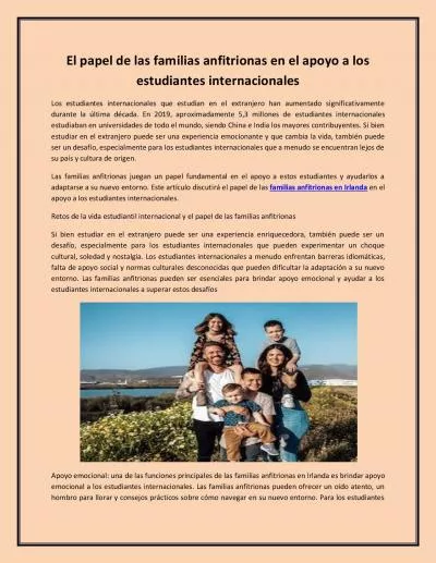 El papel de las familias anfitrionas en el apoyo a los estudiantes internacionales