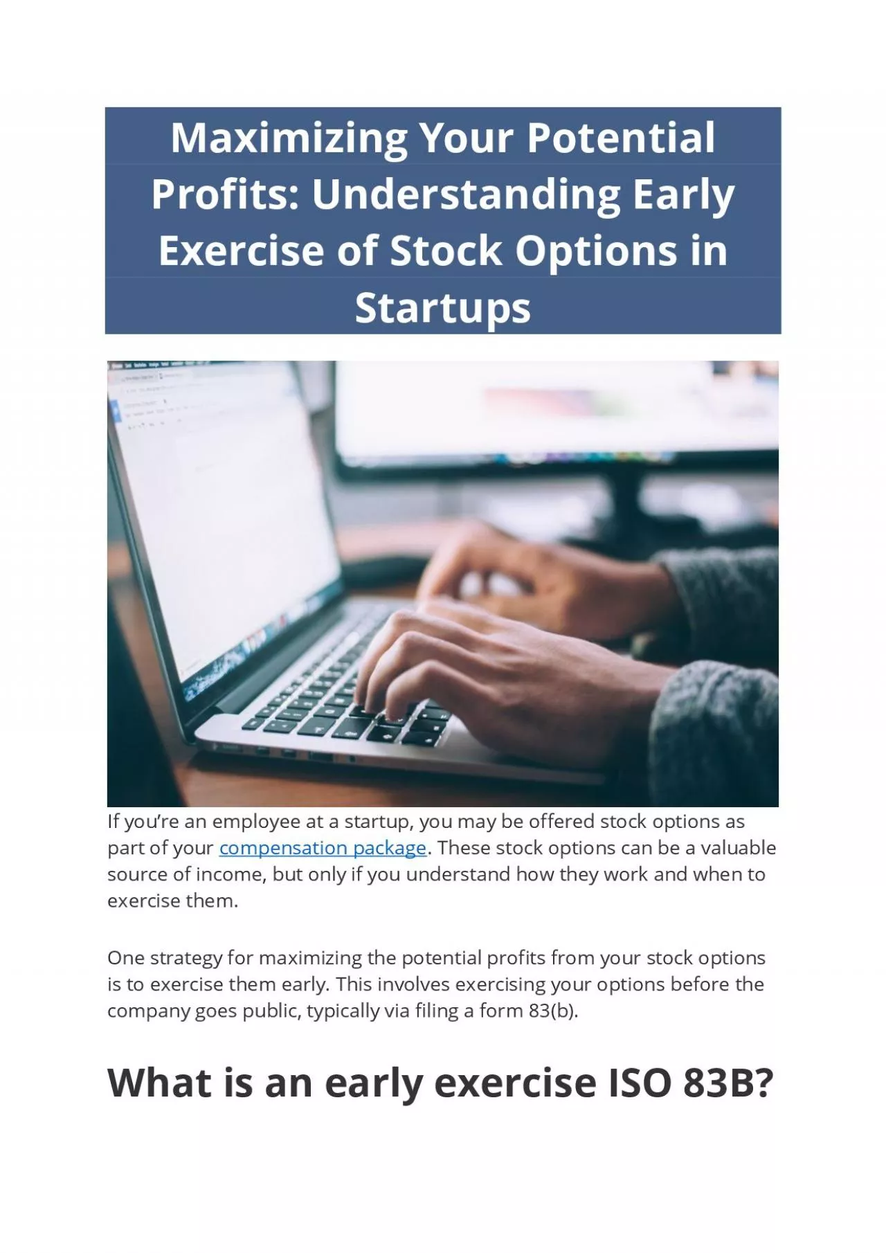 Maximizing Your Potential Profits Understanding Early Exercise of Stock Options in Startups