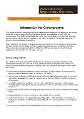 nformation for Greengrocers