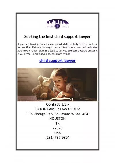 Seeking the best child support lawyer