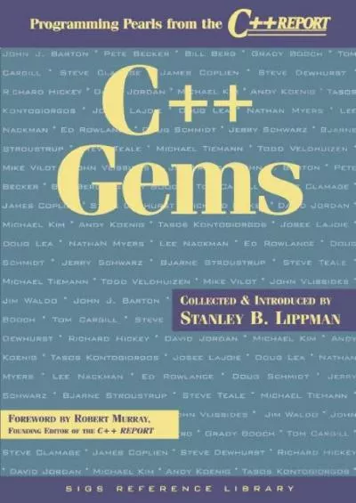 [BEST]-C++ Gems: Programming Pearls from The C++ Report (SIGS Reference Library, Series