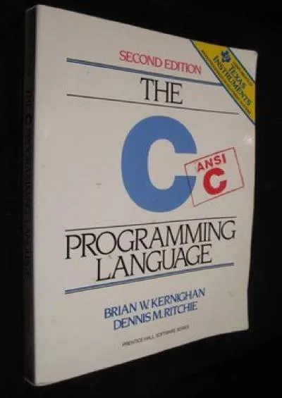 [BEST]-C Programming Language: ANSI C