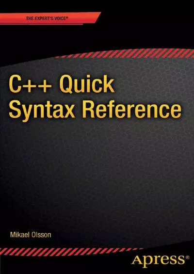 [FREE]-C++ Quick Syntax Reference