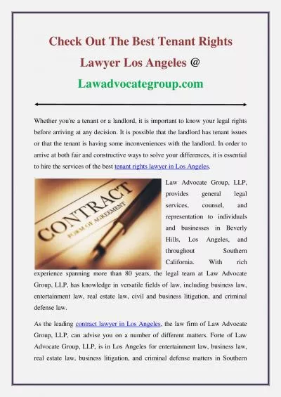 Best Tenant Rights Lawyer Los Angeles