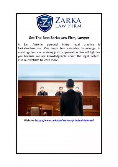 Get The Best Zarka Law Firm, Lawyer