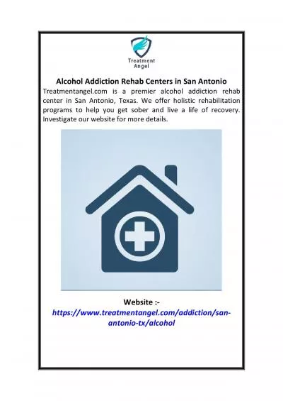 Alcohol Addiction Rehab Centers in San Antonio | Treatmentangel.com