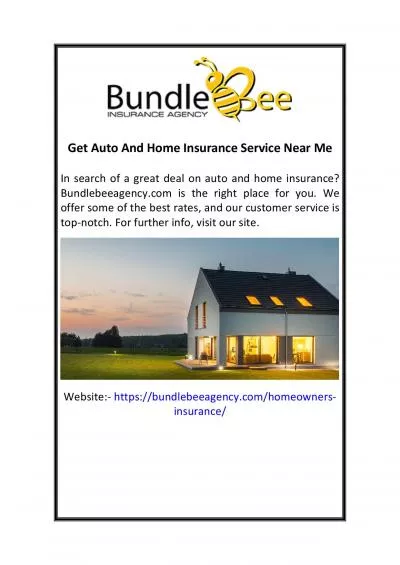 Get Auto And Home Insurance Service Near Me