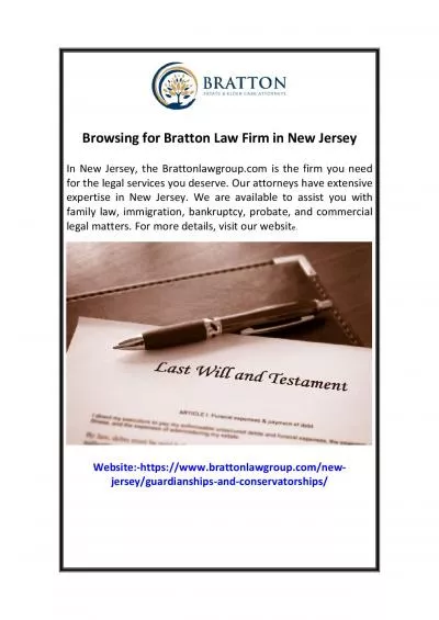 Browsing for Bratton Law Firm in New Jersey