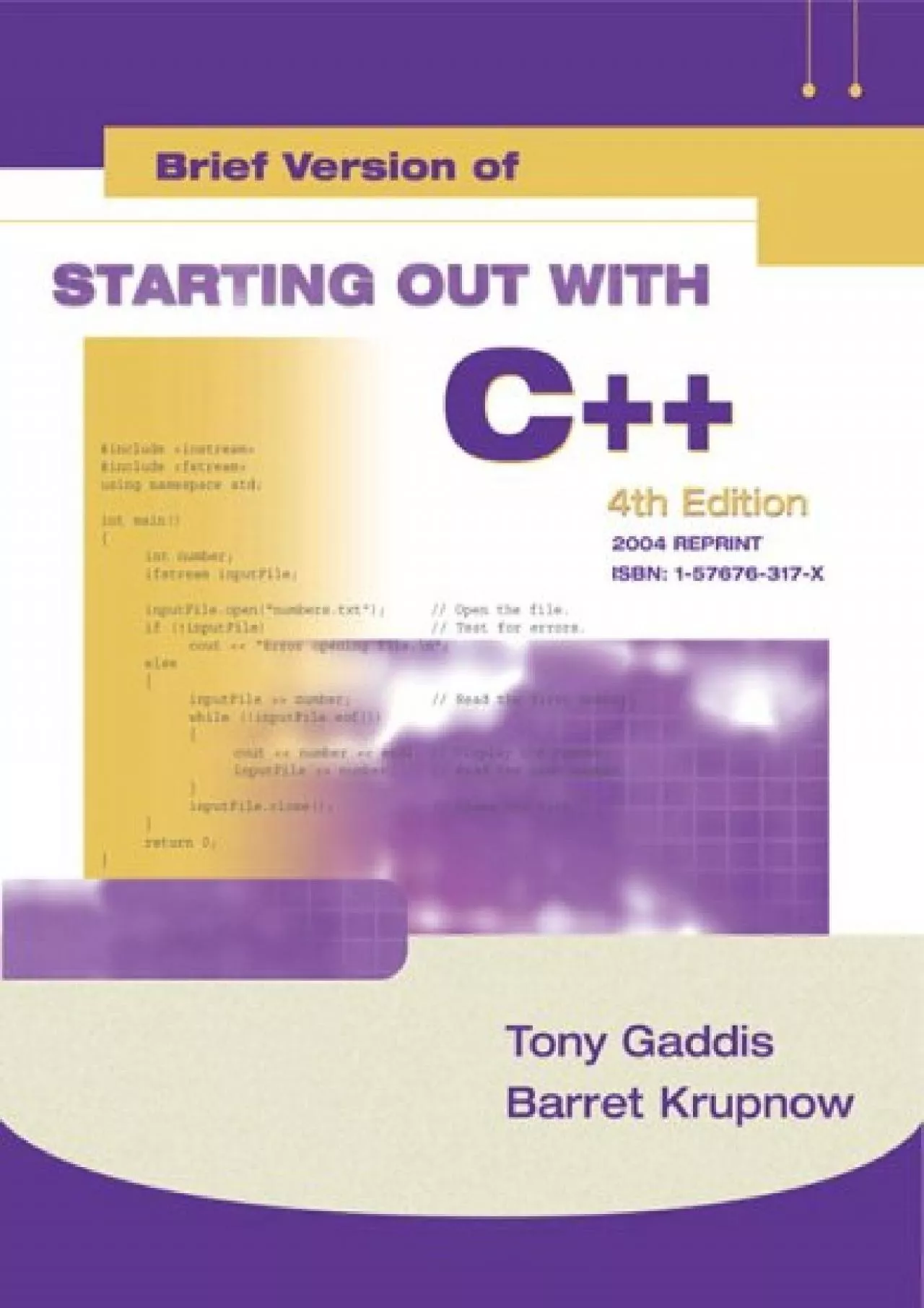 PDF-[BEST]-Starting Out with C++: Brief Version Update (4th Edition)