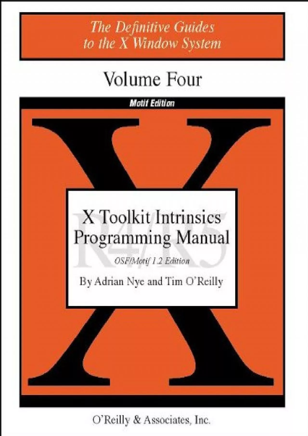 PDF-[READ]-X Toolkit Intrinsics Prog Vol 4M: Motif Edition (Definitive Guides to the X Window