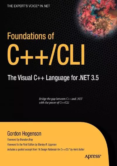 [FREE]-Foundations of C++/CLI: The Visual C++ Language for .NET 3.5 (Expert\'s Voice in