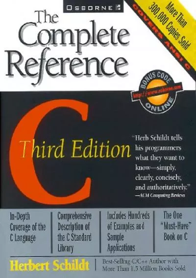 [READING BOOK]-C: The Complete Reference (Complete Reference Series)