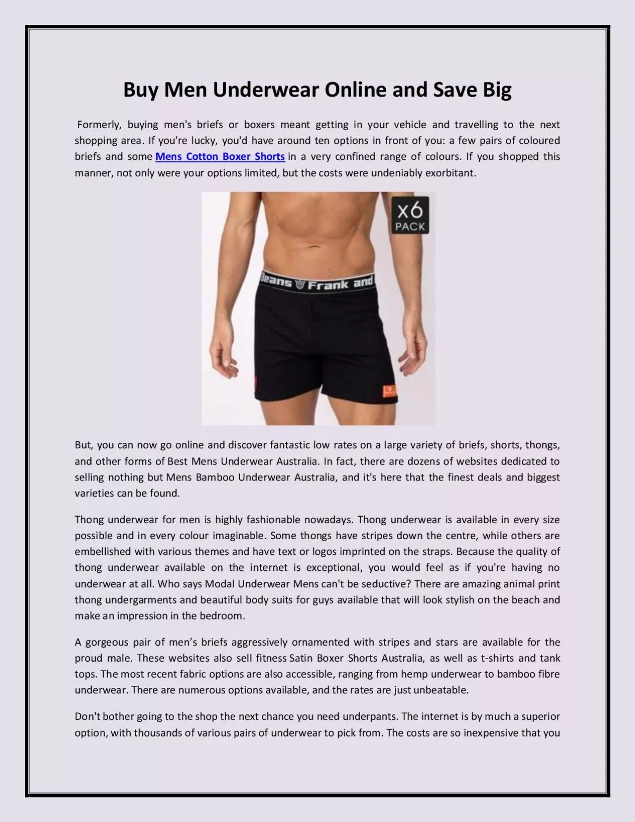 PDF-Buy Men Underwear Online and Save Big