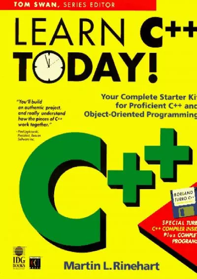 [READING BOOK]-Learn C++ Today! (Tom Swan Series)