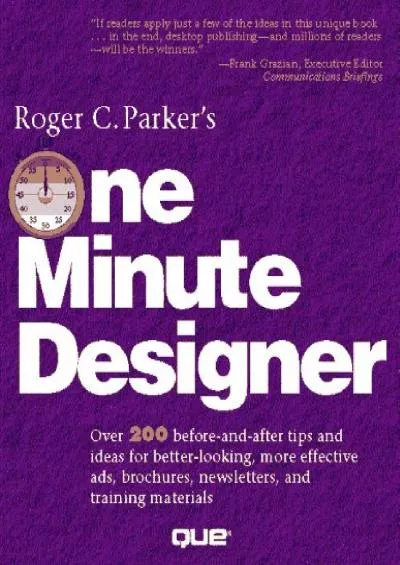 [FREE]-Roger C. Parker\'s One Minute Designer