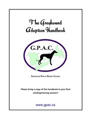 The Greyhound  Adoption Handbook