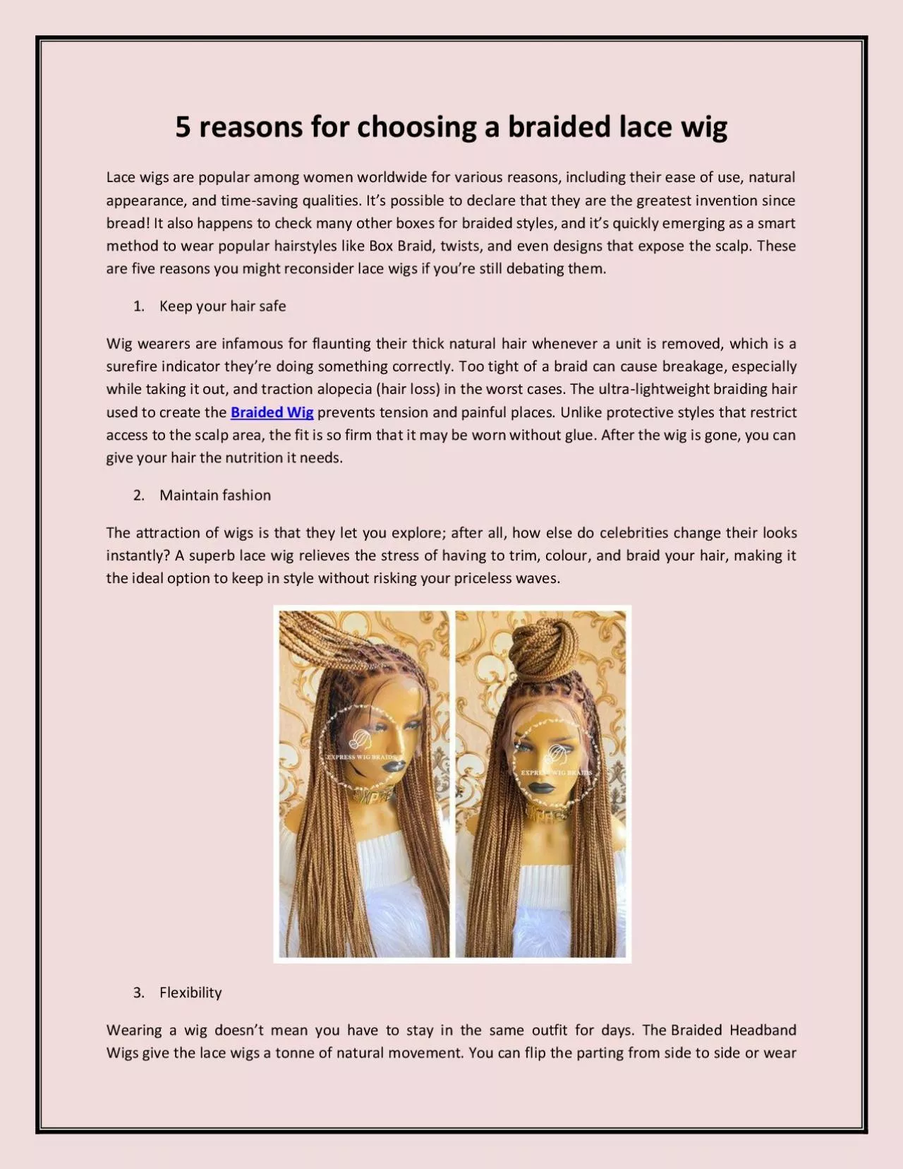 PDF-5 reasons for choosing a braided lace wig