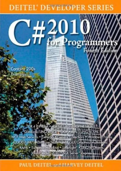 [FREE]-C 2010 for Programmers (Deitel Developer Series)