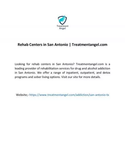 Rehab Centers in San Antonio | Treatmentangel.com