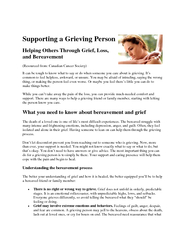 Supporting a Grieving Person