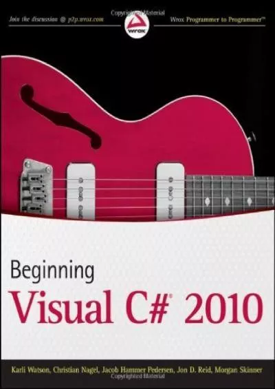 [DOWLOAD]-Beginning Visual C 2010 (Wrox Programmer to Programmer)