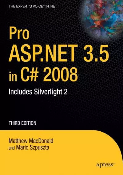 [DOWLOAD]-Pro ASP.NET 3.5 in C 2008: Includes Silverlight 2