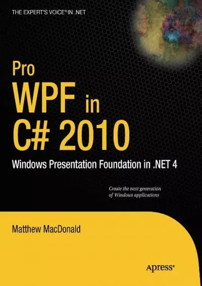 [READING BOOK]-Pro WPF in C 2010: Windows Presentation Foundation in .NET 4