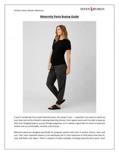 Maternity Pants Buying Guide