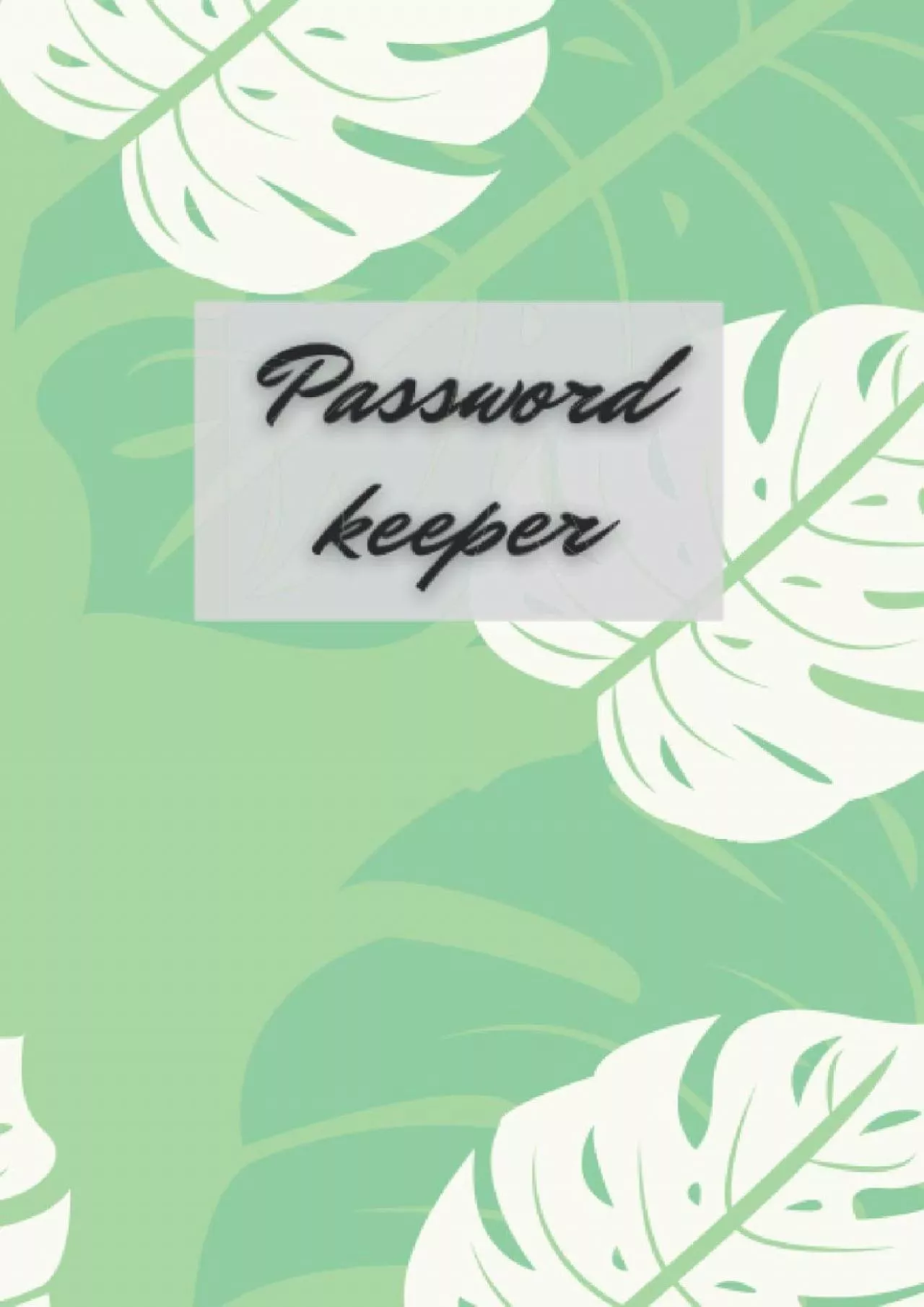 [PDF]-Password keeper: Internet Password book With Alphabetical Tabs , Large Print Log