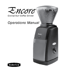 Conical Burr Coffee GrinderOperations Manual