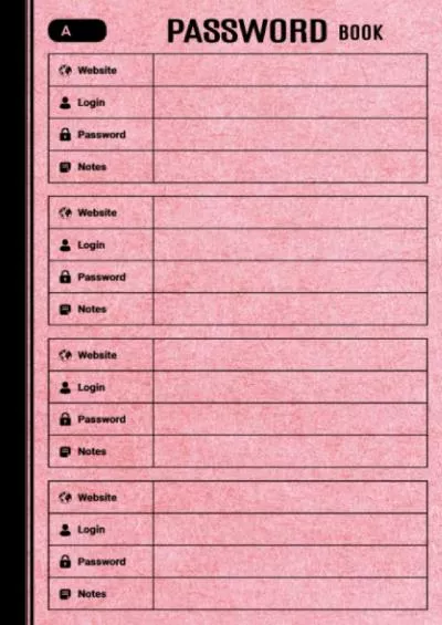 [READ]-Password Book: With Alphabetical Tabs | Save Internet Data Account, Address, Login, Username  Passwords | Online Sign In Keeper  Security Log | Small Print Logbook with Pink Vintage texture Cover