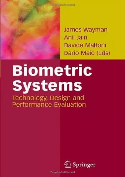 (BOOK)-Biometric Systems Technology Design and Performance Evaluation