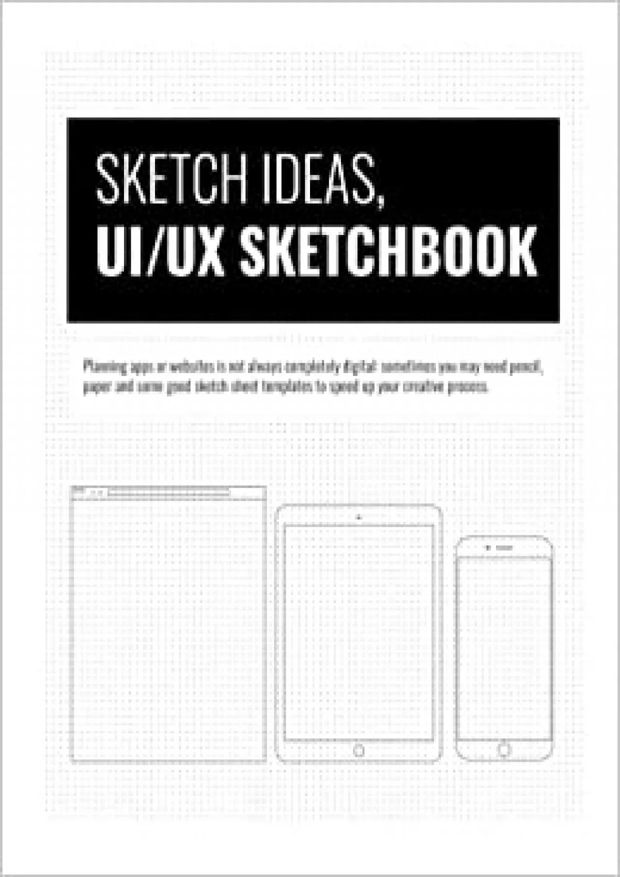 PDF-(DOWNLOAD)-UI/UX Wireframes Dot Grid Sketchbook for Responsive Design Dot Grid Sketchbook